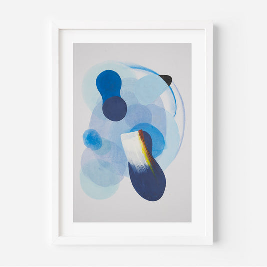Contemporary Blue Abstract Oil Painting for Modern Home Décor