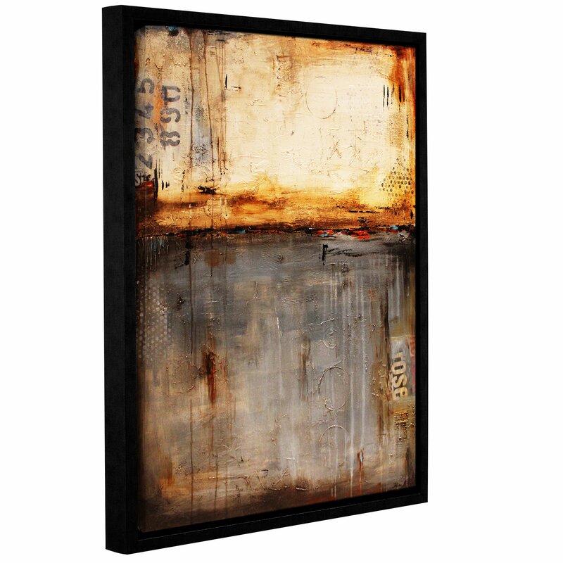 Abstract Landscape Oil Painting in Warm Tones for Modern Home Decor