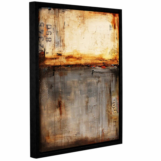 Abstract Landscape Oil Painting in Warm Tones for Modern Home Decor