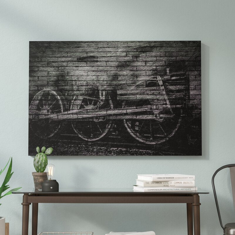 Abstract Bicycle Art - Modern Oil Painting for Contemporary Home Decor