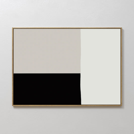 Minimalist Monochrome Abstract Oil Painting for Modern Art Decor