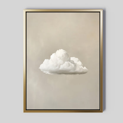 Serene Cloudscape Abstract Oil Painting for Modern Home Decor