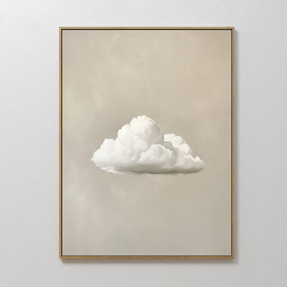 Serene Cloudscape Abstract Oil Painting for Modern Home Decor