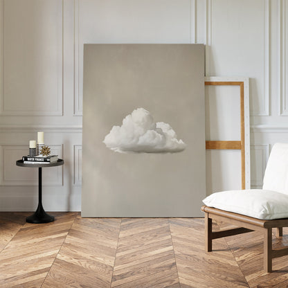 Serene Cloudscape Abstract Oil Painting for Modern Home Decor