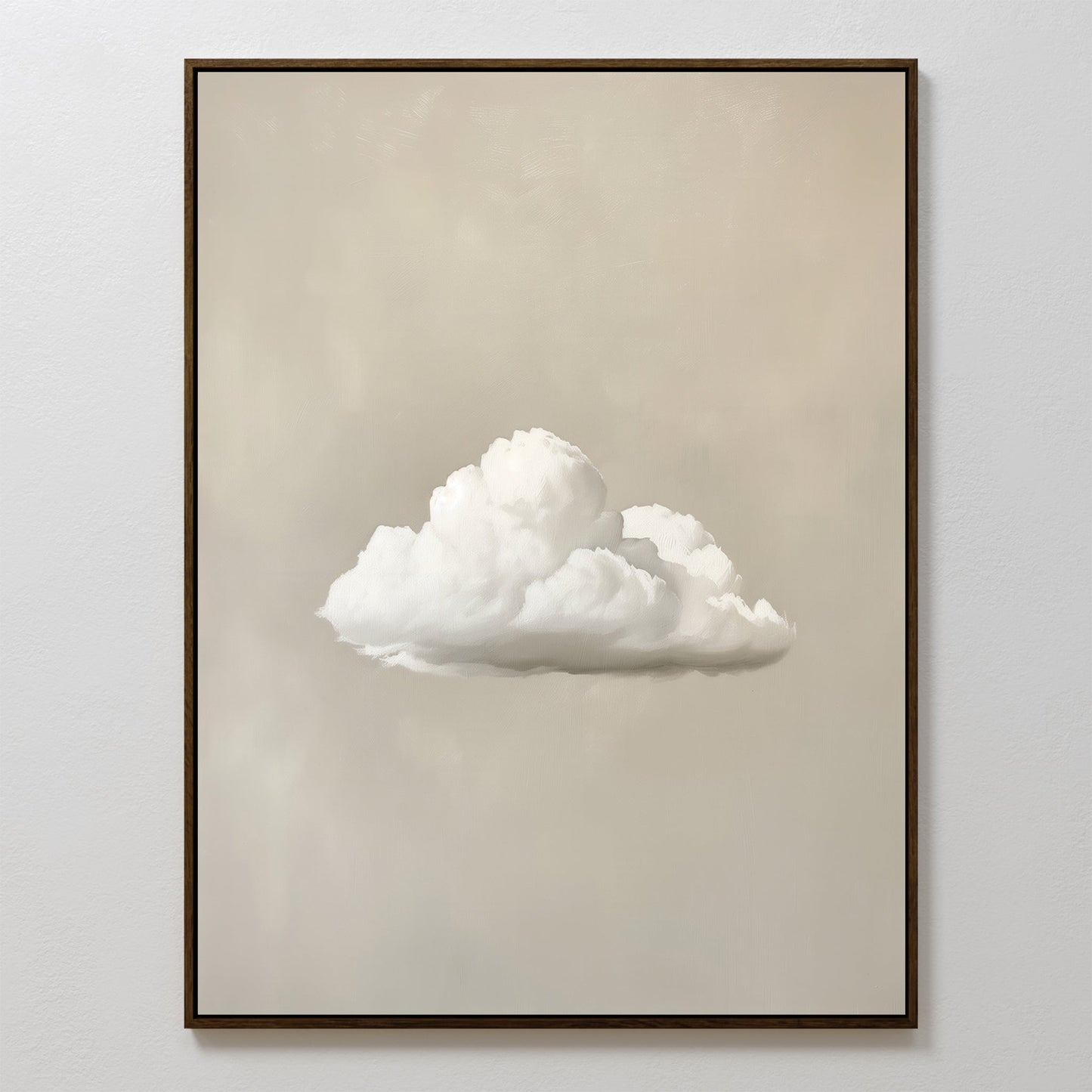 Serene Cloudscape Abstract Oil Painting for Modern Home Decor