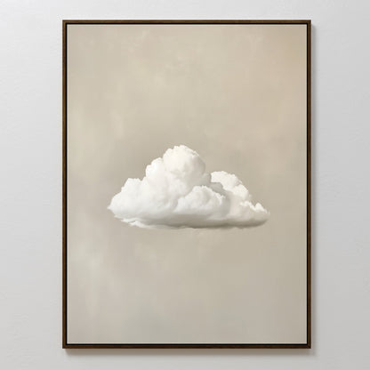 Serene Cloudscape Abstract Oil Painting for Modern Home Decor