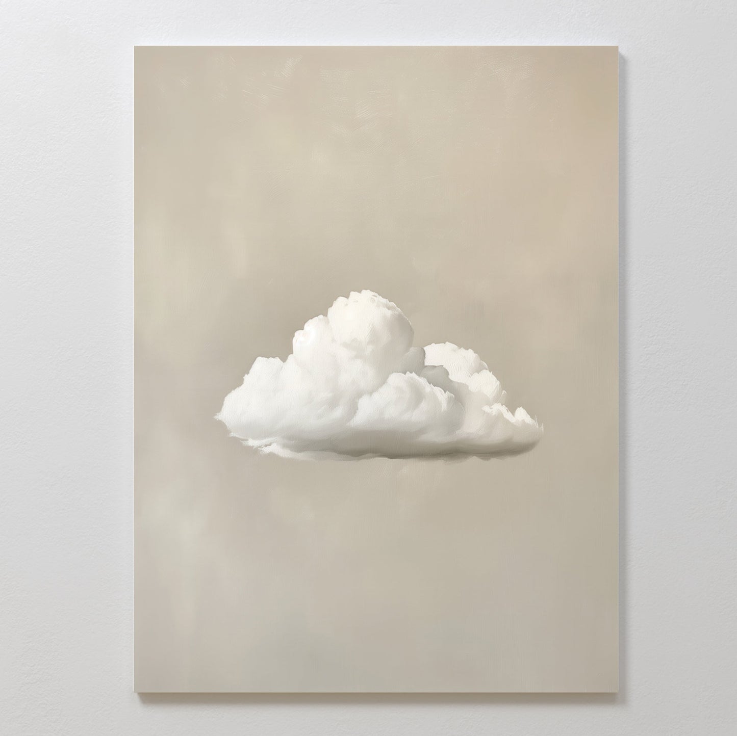 Serene Cloudscape Abstract Oil Painting for Modern Home Decor