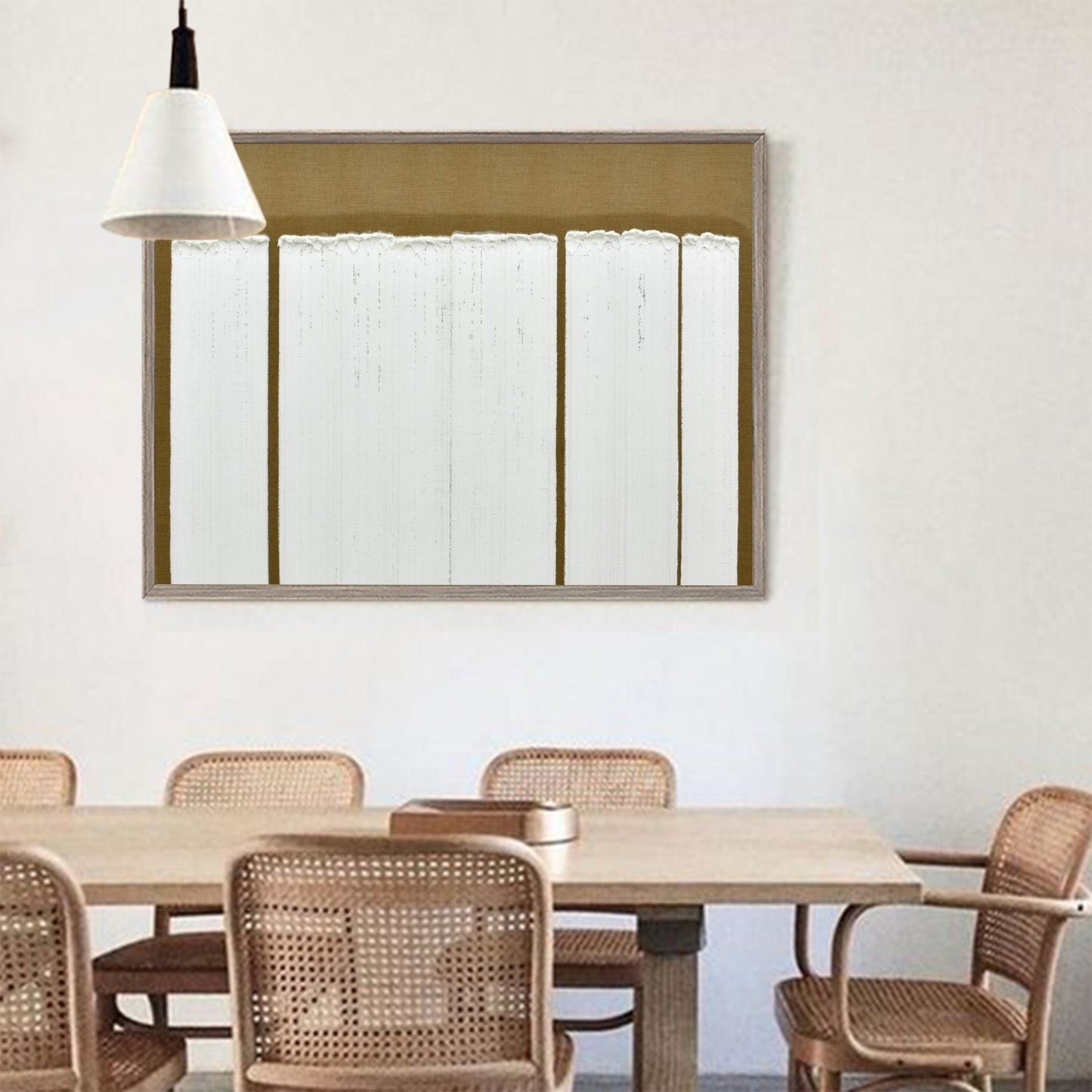 Elegant Wabi-Sabi Minimalist Oil Painting for Serene Home Decor