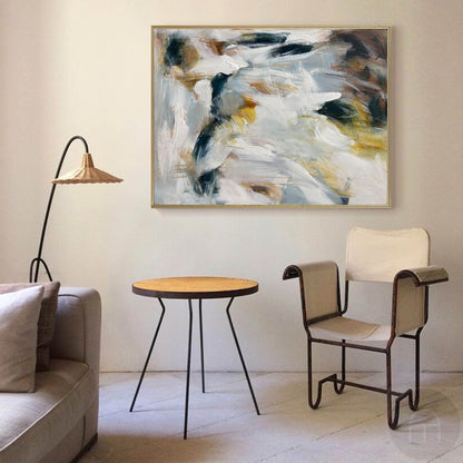 Serene Modern Abstract Oil Painting for Contemporary Home Decor