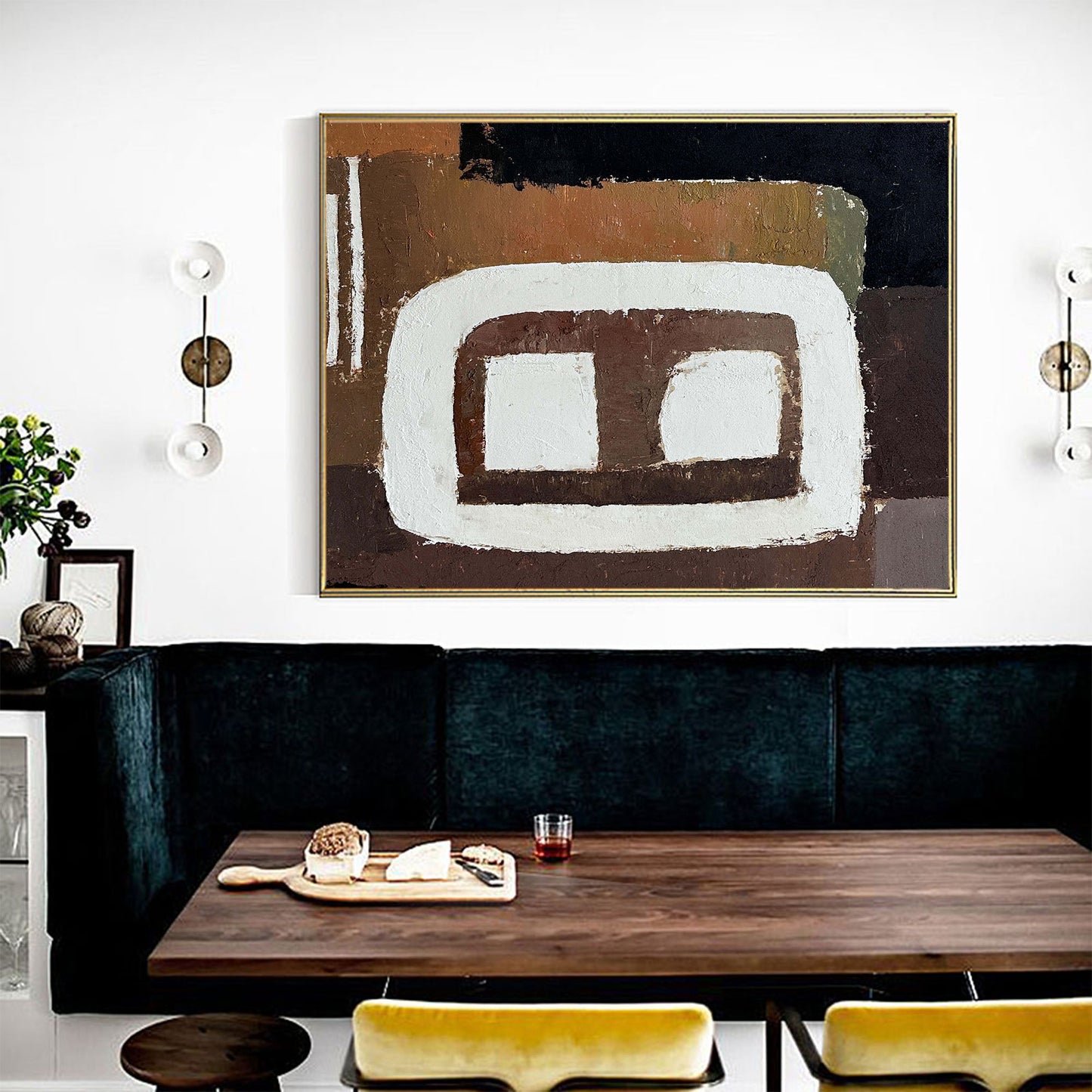 Modern Wabi-Sabi Abstract Oil Painting for Contemporary Home Decor