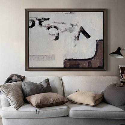 Contemporary Abstract Oil Painting with Neutral Tones for Modern Decor