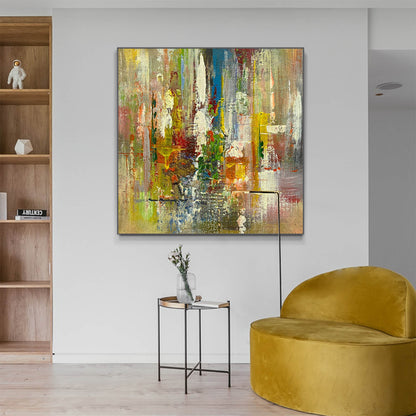 Vibrant Abstract Oil Painting for Modern Home Decor and Art Enthusiasts