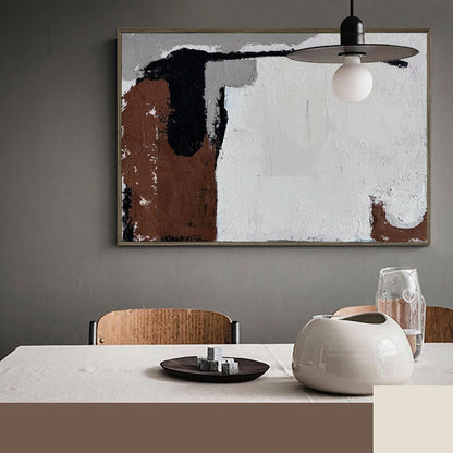 Modern Wabi-Sabi Abstract Oil Painting for Minimalist Home Decor