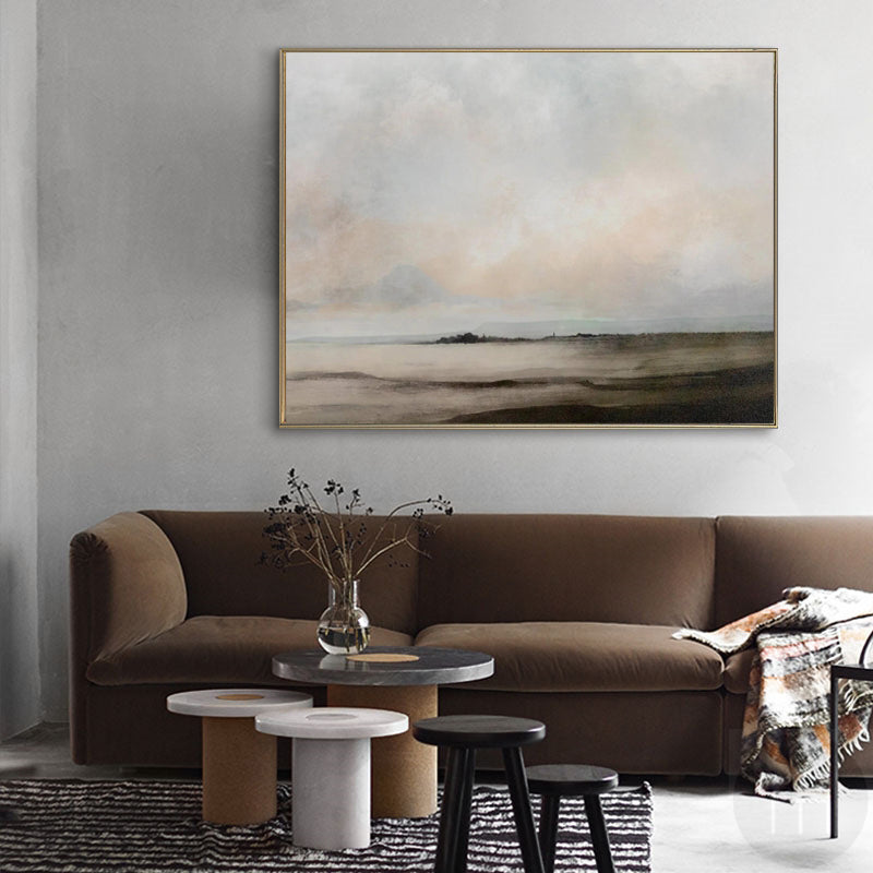 Serene Modern Landscape Oil Painting for Home Decor and Art Collection