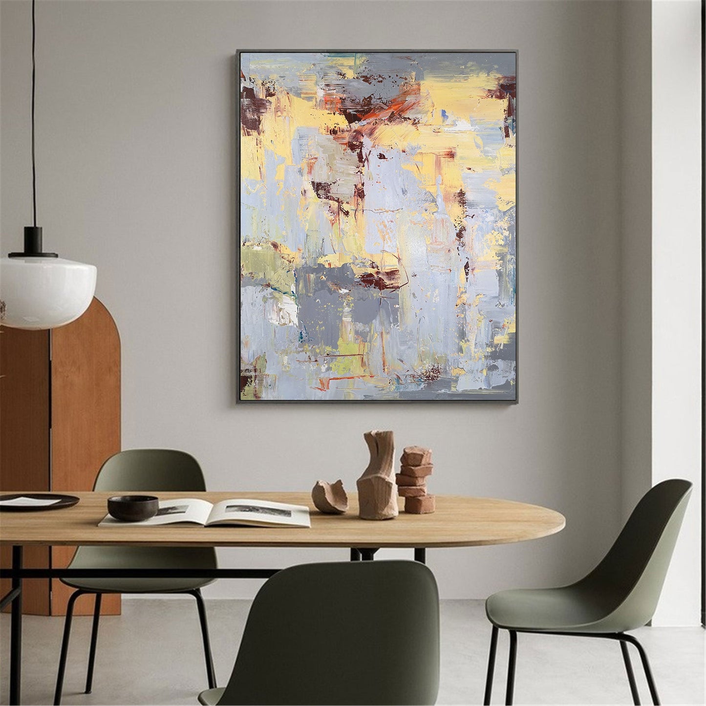 Vibrant Modern Abstract Oil Painting for Home Decor and Art Lovers