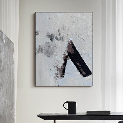 Contemporary Abstract Oil Painting with Bold Textures and Subtle Color Palette