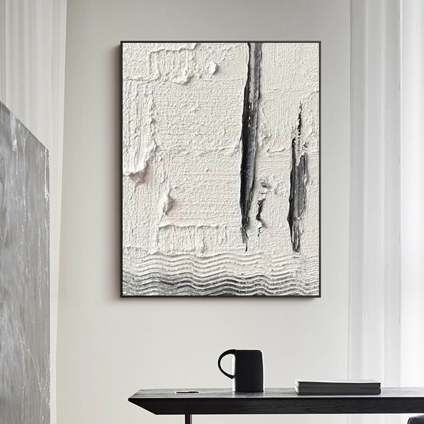 Textured Modern Abstract Oil Painting for Contemporary Home Decor