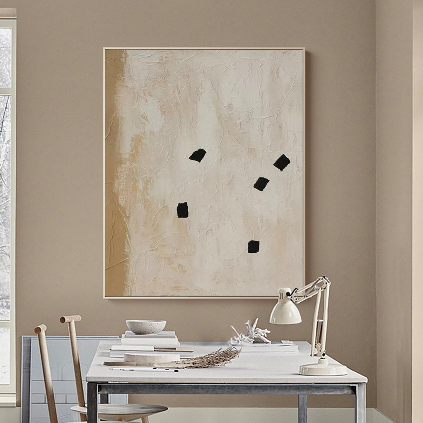 Modern Minimalist Abstract Oil Painting for Contemporary Home Decor