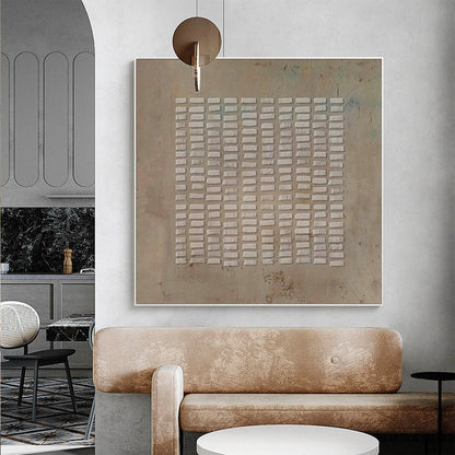 Textured Minimalist Wall Art | Contemporary Wabi-Sabi Oil Painting for Modern Decor