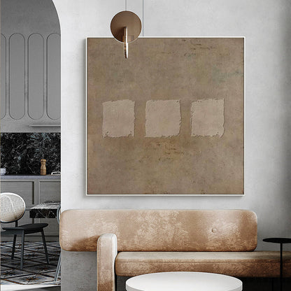 Minimalist Wabi-Sabi Oil Painting for Modern Interior Decor