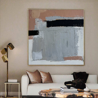 Contemporary Minimalism: Modern Abstract Oil Painting for Elegant Home Décor