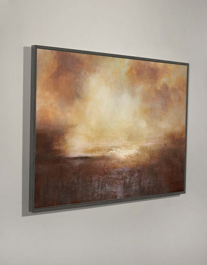 Serene Coastal Abstract Oil Painting for Modern Home Decor and Art Collectors