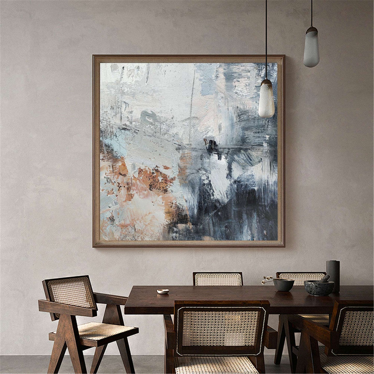 Stunning Textured Abstract Oil Painting for Modern Art Lovers