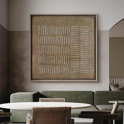 Wabi-Sabi Minimalist Oil Painting for Tranquil Home Decor