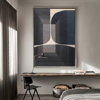 Contemporary Geometric Abstract Oil Painting for Modern Home Decor