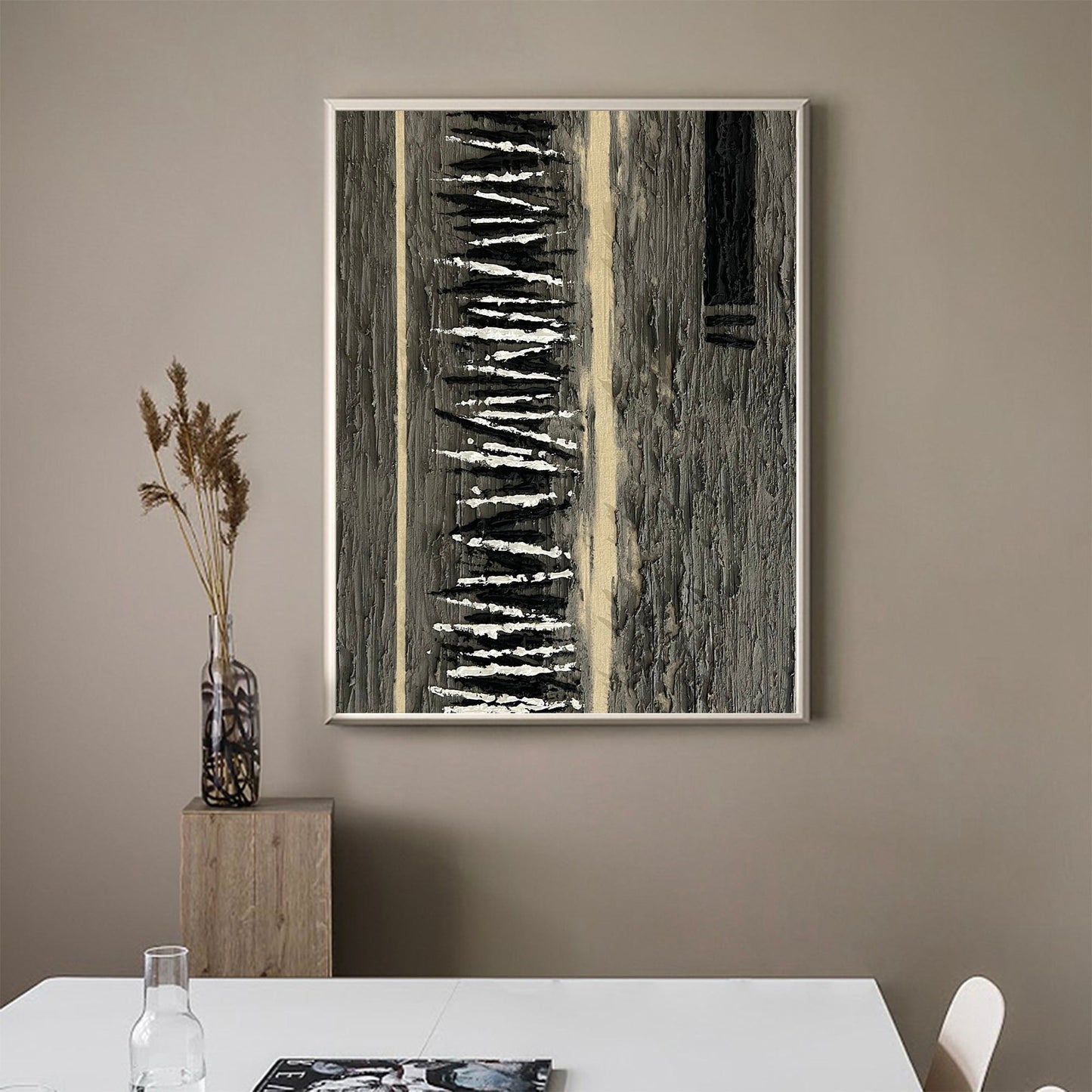 Abstract Minimalist Oil Painting for Modern Home Decor