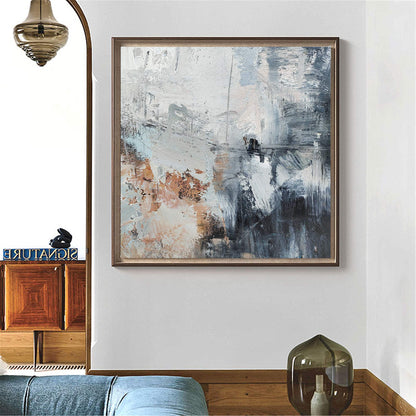 Stunning Textured Abstract Oil Painting for Modern Art Lovers