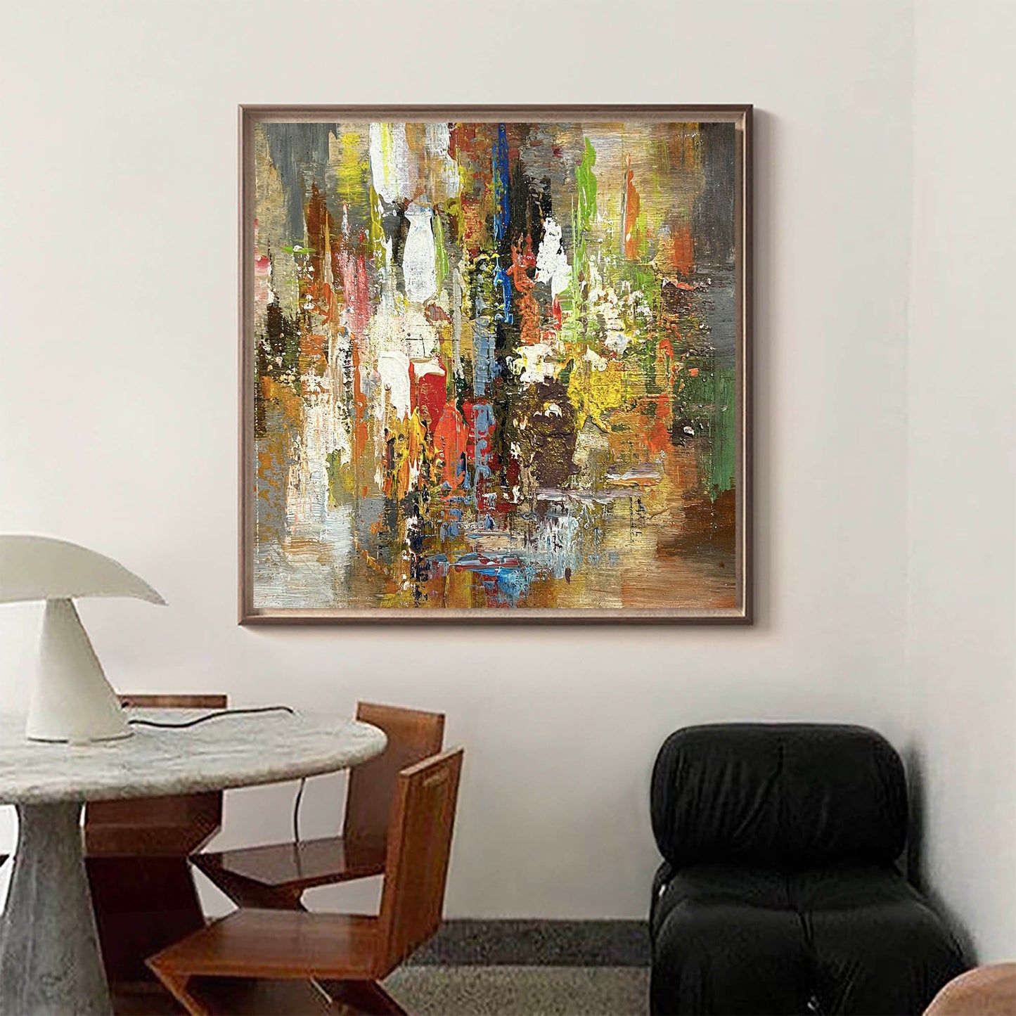 Vibrant Colorful Abstract Oil Painting for Modern Art Collectors