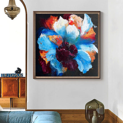 Vibrant Abstract Floral Oil Painting for Modern Home Decor