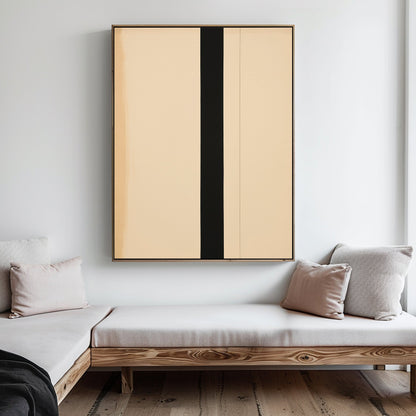 Contemporary Neutral Abstract Oil Painting for Modern Home Decor