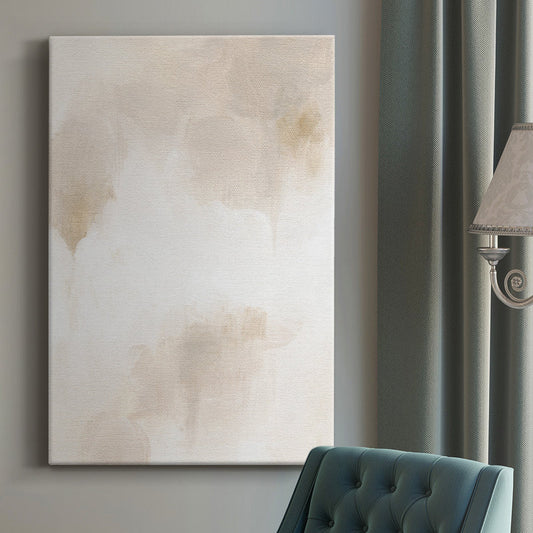 Serene Abstract Oil Painting in Neutral Tones for Modern Home Decor