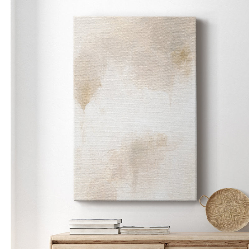 Serene Abstract Oil Painting in Neutral Tones for Modern Home Decor