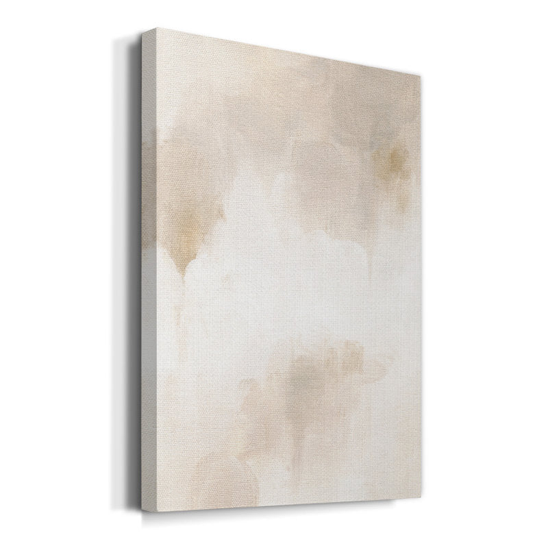 Serene Abstract Oil Painting in Neutral Tones for Modern Home Decor