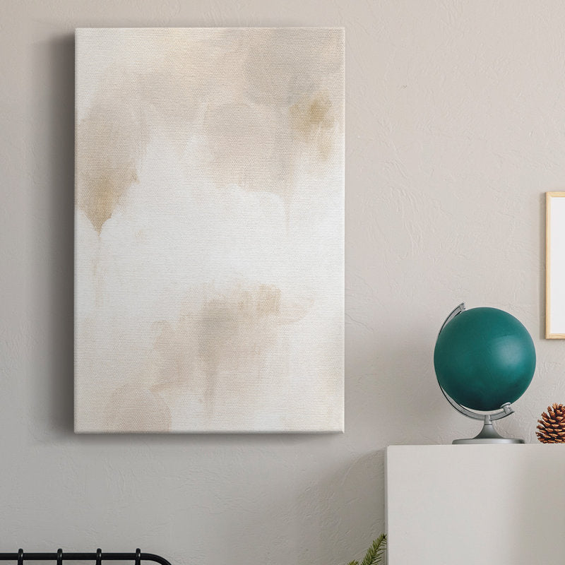 Serene Abstract Oil Painting in Neutral Tones for Modern Home Decor