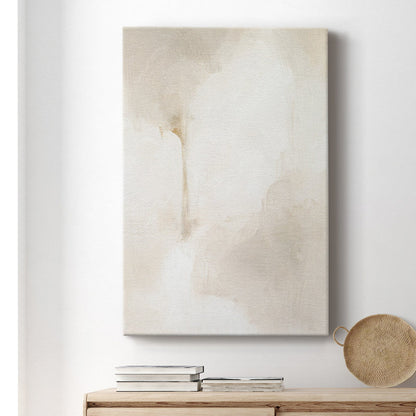 Serene Neutral Glow Abstract Oil Painting for Calm Indoor Decor