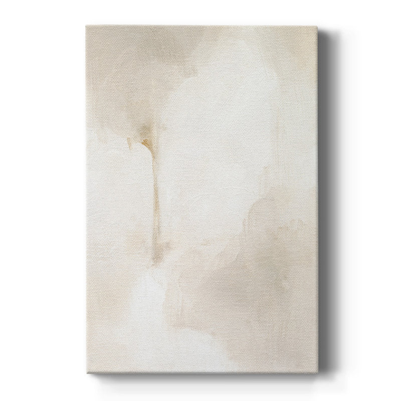 Serene Neutral Glow Abstract Oil Painting for Calm Indoor Decor