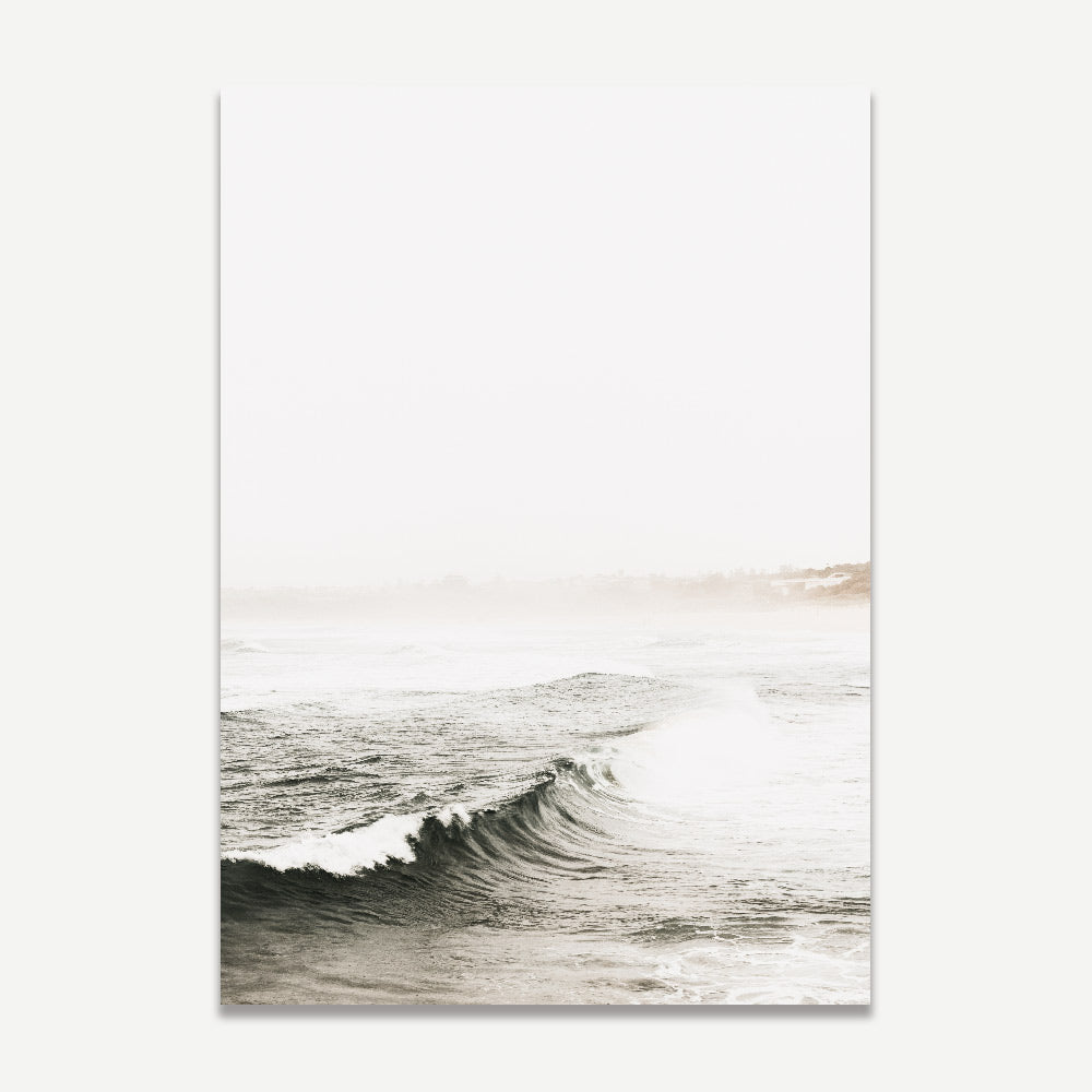 Serene Ocean Waves Landscape Oil Painting for Home Decor