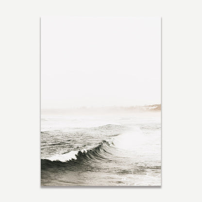Serene Ocean Waves Landscape Oil Painting for Home Decor
