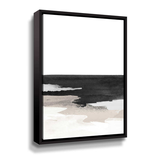 Contemporary Nordic Landscape Oil Painting in Neutral Tones for Modern Decor
