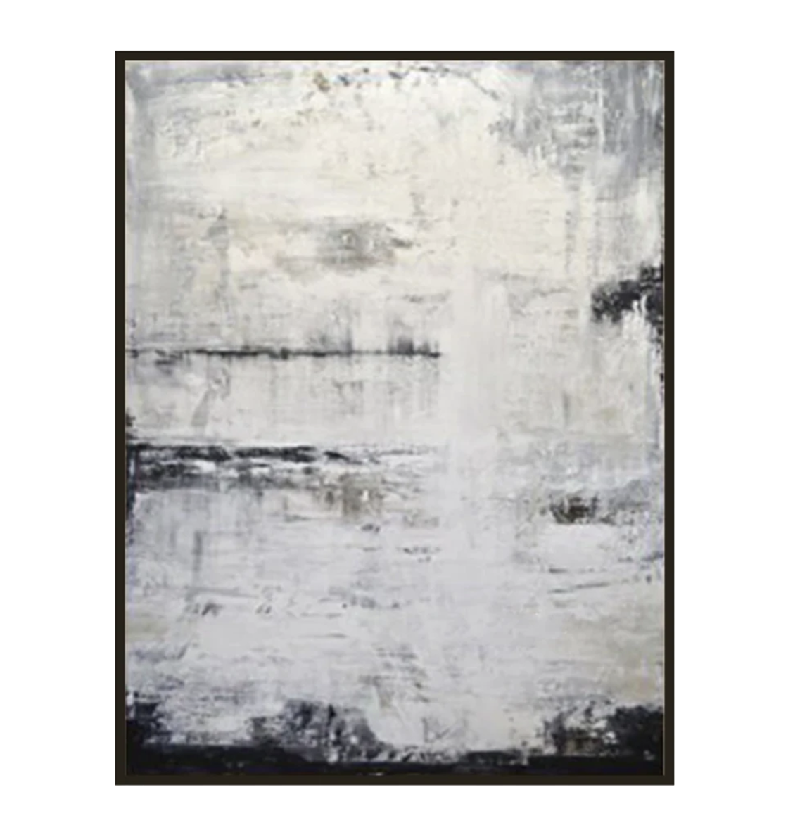 Abstract Oil Painting of Icy Landscapes - North Pole Inspired Wall Art