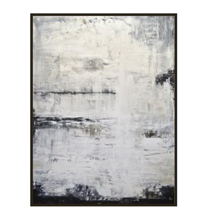 Abstract Oil Painting of Icy Landscapes - North Pole Inspired Wall Art