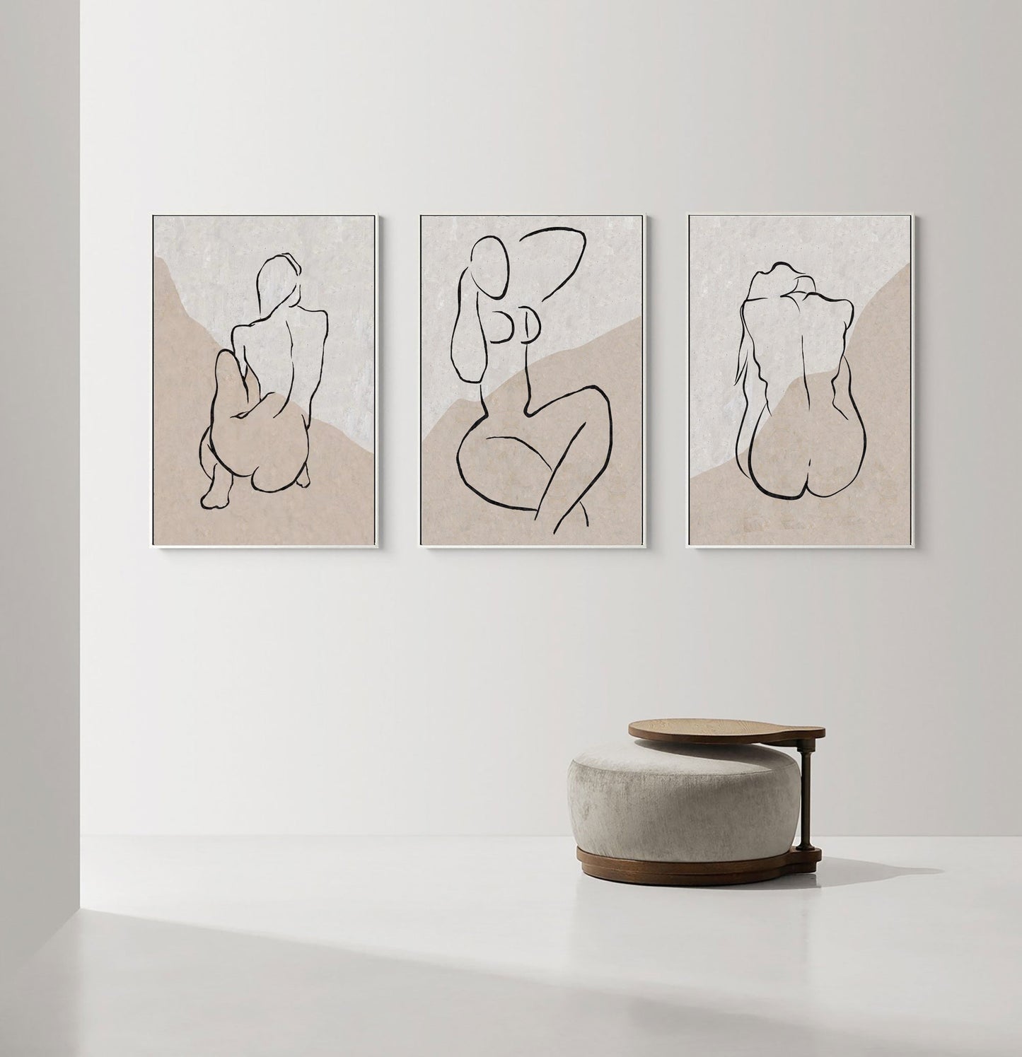 Elegant Minimalist Nude Line Art for Modern Home Decor