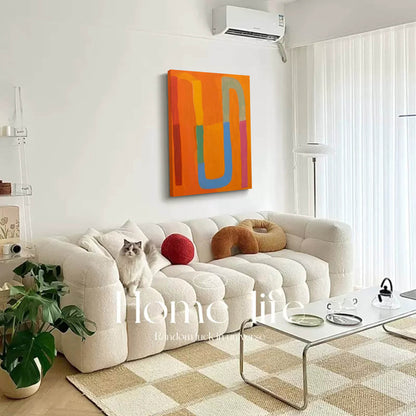 Vibrant Abstract Oil Painting on Canvas for Modern Home Decor