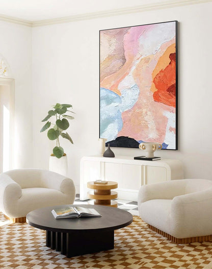 Abstract Minimalist Oil Painting for Modern Home Decor and Art Lovers