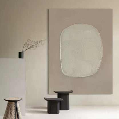 Minimalist Wabi-Sabi Oil Painting for Serene Home Decor