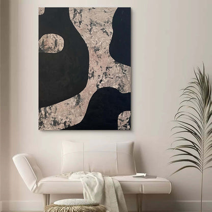 Modern Wabi-Sabi Abstract Oil Painting for Elegant Home Decor